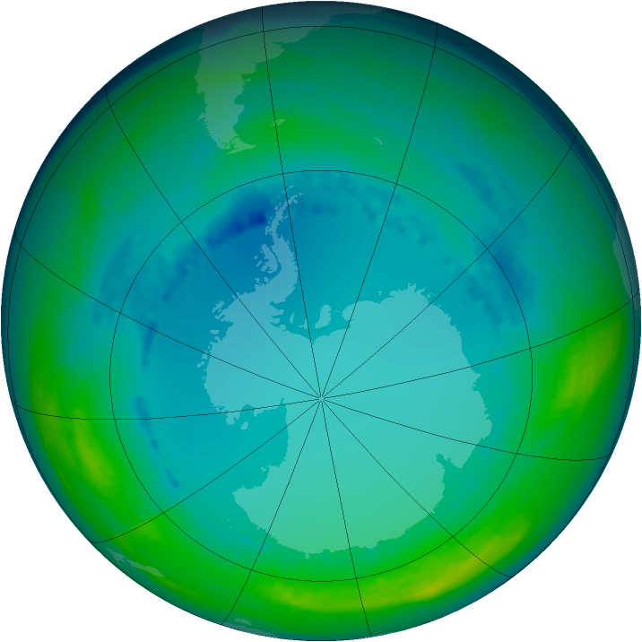 Ozone Map 1992-07-29